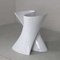 Nouveau design Base de table à manger moderne couleur blanche tulipe dessus de table en marbre pieds de salle à manger en fibre de verre hauteur réglable utilisation hôtelière