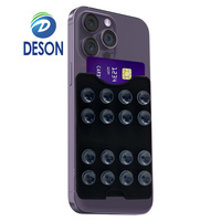 Deson OEM Logo Silicone Mobile Phone Wallet Pouch Case Sticky Mount Card Holder pour iPhone et Android Rubber Products