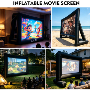 Écran de cinéma gonflable géant pour l'extérieur, taille personnalisée, écran de projection, kit de cinéma pop-up avec souffleur et sac - Product Image 5