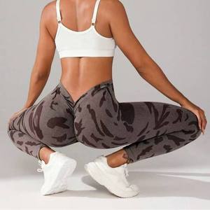 कमर कसरत कैमलौंग योग पैंट महिला जिम फिटनेस को लेगिंग वाली नई उच्च कमर बूटी लेगिंग पैंट महिला खेल टाइट्स - Product Image 4