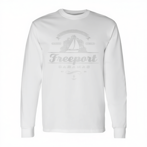 Camiseta de manga larga náutica vintage Freeport Sailboat - Product Image 2