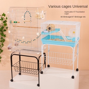 Support mobile universel avec roulettes pour <span class=keywords><strong>cage</strong></span> à hamster, support pour <span class=keywords><strong>cage</strong></span> à oiseaux, support de rangement robuste pour cages carrées - Product Image 2