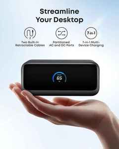 Anker Nano 100W Charging Station 7-in-1 USB-<b>C</b> Power Strip With 2 InstaCord Retractable <b>Cable</b> Fast for A91C8 Anker Nano 100W Char - Product Image 3