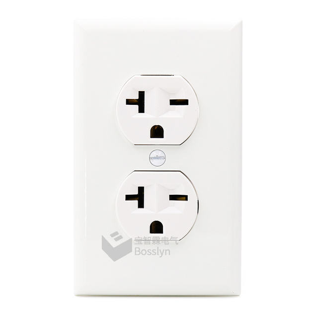 20A 250V NEMA 6-20R American Duplex Receptacle 250 Volt 3 Pin Double Socket With Cover