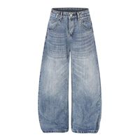 Jean à rivets pour homme, style punk inspiré du design rétro américain - Coupe large et décontractée, style tendance