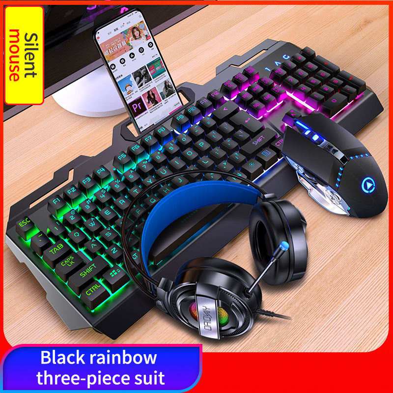 Noir Clavier + Muet Souris + Casque