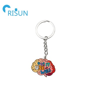 Llavero de Metal médico biológico anatomía órgano llavero personalizado anatómico neurológico cerebro esmalte llavero - Product Image 5