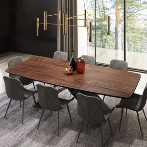 Ensemble de <span class=keywords><strong>table</strong></span> à manger nordique en bois massif <span class=keywords><strong>Table</strong></span> longue rectangulaire en noyer <span class=keywords><strong>Table</strong></span> en bois de restaurant pour <span class=keywords><strong>8</strong></span> <span class=keywords><strong>personnes</strong></span> - Product Image 6