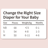 Couches jetables en coton Babe-Micci avec protection anti-fuites 3D, taille NB, pour une nuit sèche et un confort doux pour la peau