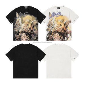 Camiseta de Alta Calidad, 100% Algodón, Estilo Urbano, Estampado Gráfico, Tallas Grandes para Hombre, MIXED EMOTION - Product Image 4