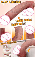 Molde de Silicona para Dildo Realista, Vibrador Grande, Juguete Sexual para Adultos al por Mayor con Fuerte Ventosa para Mujeres