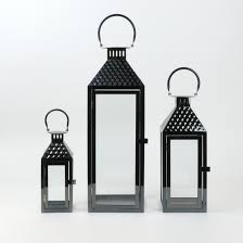 Lanterne en métal de haute qualité au design moderne avec finition en poudre noire pour l'éclairage de la maison et du jardin en grande taille - Product Image 3