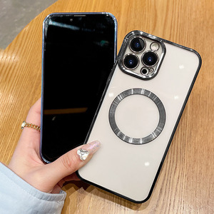 Custodia di Lusso Trasparente con Logo e Foro per Fotocamera, Protezione in Vetro per <span class=keywords><strong>iPhone</strong></span> 14 13 Pro Max Xs <span class=keywords><strong>7</strong></span> 8Plus - Product Image 4