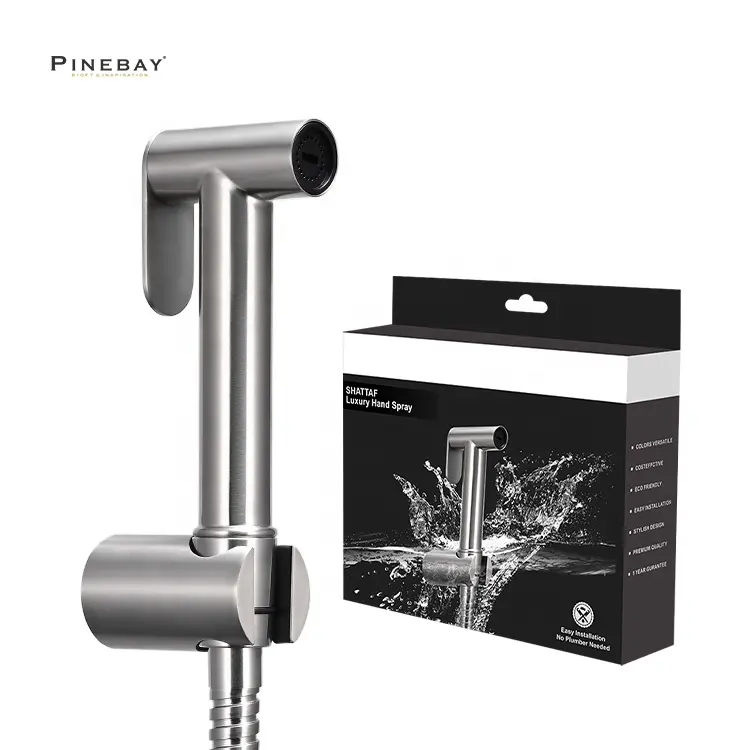 Pinbay Set semprotan Bidet genggam wanita, Set Toilet Shattaf pembersih kamar mandi Model baru