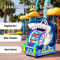 Machine de loterie d'arcade de roue de requin à pièces Simulateur de jeu de course en métal amusant pour les 6 ans et plus pour le centre de jeu d'amusement de Racade