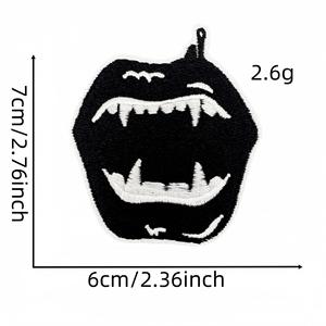 Parches Bordados de Estilo Punk Vintage con Diseño de Muerte y Calavera, para Aplicar con Plancha - Product Image 4