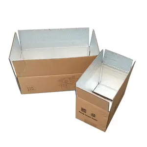 온도 제어 판지 절연 호일 줄 지어 식품 포장 상자 알루미늄 종이 상자 절연 열 상자