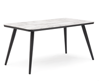 Ensemble de table et de chaises de salle à manger d'extérieur en alliage d'aluminium moderne, léger, empilable, résistant aux UV, imperméable, meubles de villa