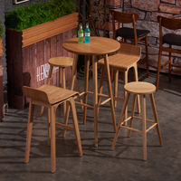 Chaise de salle à manger en bois de luxe, chaise de café en bois, tabourets de bar pour café et hôtel