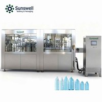 Ligne de production complète et entièrement automatique d'eau minérale pure en bouteille en plastique, machine de remplissage d'eau
