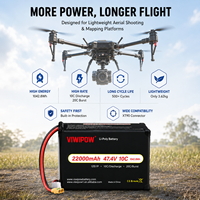 Pin LiPo 22000mAh 47.4V 10C 12S mới về dành cho máy bay không người lái nông nghiệp với đầu nối QS8 tùy chỉnh, có sẵn trong kho
