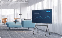 Tableau blanc interactif Gemdragon Display 65 pouces 4K, écran de conférence intelligent avec fonction tactile 20 points, Intel Core Android/Windows