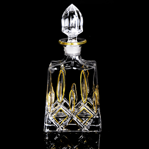 Vasos de Whisky Estilo Antiguo <span class=keywords><strong>con</strong></span> Borde Dorado Hecho a Mano, Juego de Decantador de Whisky y Vino de Lujo, Juego de 7 - Product Image 3