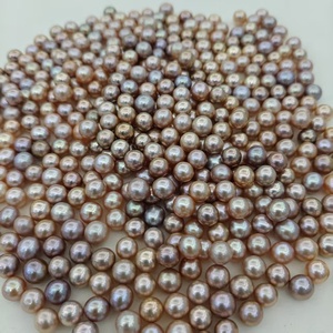 7,5-8,5mm 5A grado redondo Real agua dulce perlas naturales de agua dulce rosa púrpura naranja perlas sueltas perla Zhuji sin perforar - Product Image 1