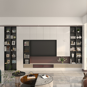 Mur moderne 10H, diviseur de salon, meubles, <span class=keywords><strong>meuble</strong></span> TV, <span class=keywords><strong>niche</strong></span> de salon, armoires intégrées - Product Image 1