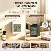 Diffuseur d'arômes intelligent avec contrôle par application, affichage de l'heure, lumière nocturne radar, diffuseur d'huiles essentielles, capteur de température et d'humidité