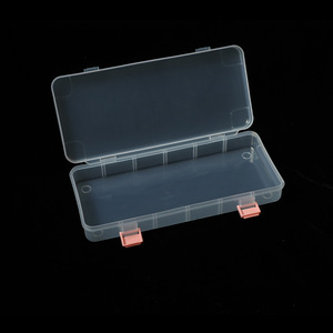 Transparent Plastic Storage <b>Box</b> Rectangle Double Pink Buckle Covered Home Desktop Organizer - Product Image 4