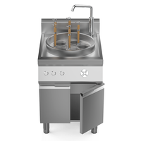 Cuiseur à nouilles industriel électrique en acier inoxydable avec armoire pour restaurants et hôtels