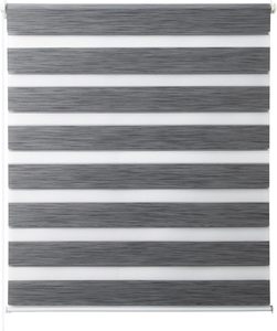 WOLTU Persiana Enrollable Doble Klemmfix Sin Perforación Mármol Gris W 100xH150cm Tirador Lateral Easyfix Translúcido Opaco Impermeable - Product Image 2