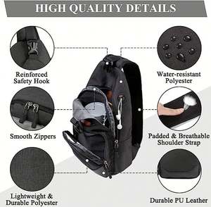 Venta al por mayor Dropshipping Sling Bag Mochila resistente al agua Crossbody Mochila para senderismo Deporte Viajes - Product Image 4