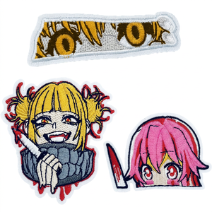 Custom Anime Embroidered Textile Weaving Patch Unisex Character Fabric <b>Iron</b> on Badge for Bags & Clothing - Product Image 4