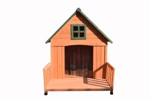 Fábrica al por mayor Casa de perro de madera con balcón - Product Image 2