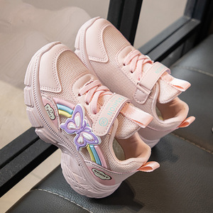 Sneakers scollate da ragazza Premium fodera superiore in cotone in rete sintetica per la primavera autunno che corre alla moda <span class=keywords><strong>scarpe</strong></span> <span class=keywords><strong>sportive</strong></span> per bambini in gomma morbida - Product Image 4