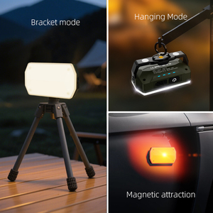 Lampe de camping extérieure moderne, étanche, portable, rechargeable, LED haute luminosité, multifonctionnelle, lampe de travail, matériau ABS+PC - Product Image 3