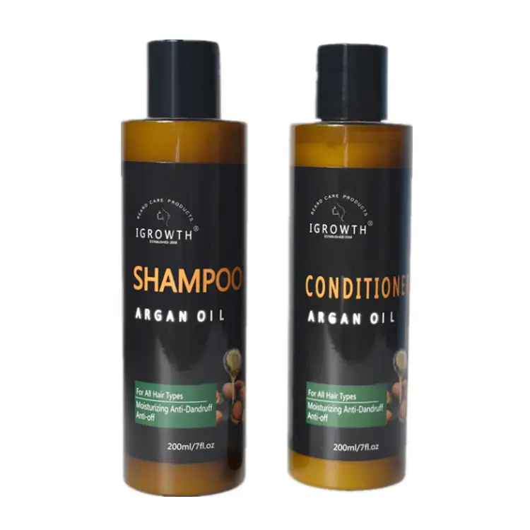 Фирменная торговая марка, органический шампунь для волос против выпадения перхоти и роста, аргановое масло, набор кондиционера для волос