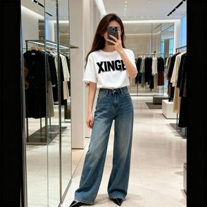 เสื้อยืดผู้หญิงคอตตอน 100% รุ่นใหม่ปี 2026 สกรีนลายกราฟิกตามสั่ง เสื้อยืดสตรีทแวร์ทรงบ็อกซี่แบบครอป - Product Image 2