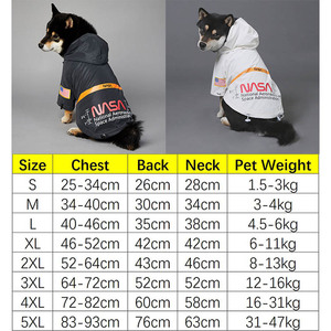 2025 diseñador de lujo reflectante impermeable poliéster ropa para mascotas <span class=keywords><strong>NASA</strong></span> perro ropa con capucha chaleco impermeable chaqueta Venta caliente - Product Image 2