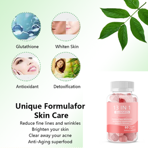 Soporte de ventas directas del fabricante OEM <span class=keywords><strong>L</strong></span>-glutatión Gummies Vitaminas Colágeno Gummies <span class=keywords><strong>L</strong></span>-glutatión 13 en 1 Gummies - Product Image 2