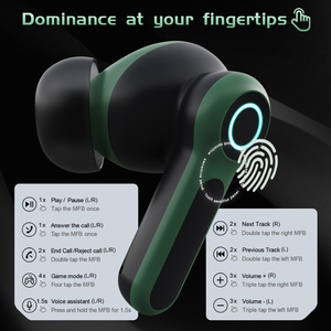 G07 ワイヤレスゲーミングイヤホン TWS <span class=keywords><strong>Bluetooth</strong></span> 5.4 ENCノイズキャンセリング デュアルペアリング対応 - Product Image 5