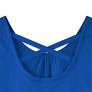 Camisetas sin Mangas de Alta Calidad para Niñas, con Espalda Cruzada, de Algodón Jersey Suave, para Uso Diario, Diseño Multicolor - Product Image 4