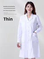 Blouse d'hôpital de haute qualité pour médecin, uniforme de laboratoire, uniformes d'hôpital unisexes, blouses médicales personnalisées, antistatiques, blanches, tissées
