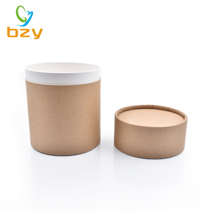 Vật liệu tái chế Kraft xi lanh ống bao bì Canister cửa sổ kim loại nắp rỗng <span class=keywords><strong>Composite</strong></span> lon Mặt Kem Matt cán - Product Image 2