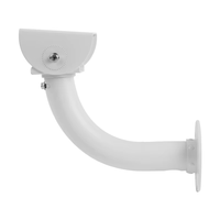 Support de caméra de sécurité incurvé en forme de L en alliage d'aluminium robuste - Support mural et pour poteau résistant aux intempéries pour caméras de vidéosurveillance extérieures