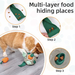 Jouet interactif pour chien en TPR écologique, mignon, en forme de dessin animé, avec des poches à carottes, jouet intelligent pour renifler et jouer - Product Image 5