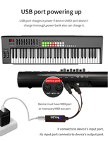 Hifing Wireless MIDI Interface USB Music Cable for Bluetooth Midi Adaptor Digital Musical Instrument Accessories