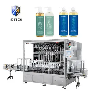 Kitech Automatic Shampoo Liquid 6 Nozzles Filling Filler Machine With CE Certificate